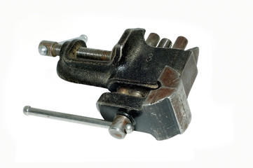 Vises isolated on a white background.