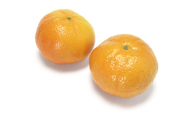Mandarins on White Background