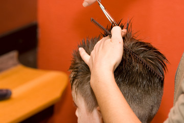 Coupe garçon chez le coiffeur © Chlorophylle