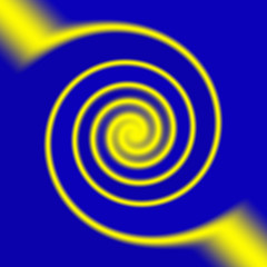Spirale, Feder, Wirbel gelb