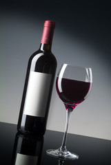 BOTTLE AND GLASS