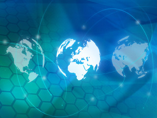 world map technology-style