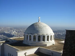 Foto op Plexiglas Oran - Santa Cruz en uitzicht op de stad © foxytoul