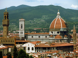 Fototapeta na wymiar Florencja, Włochy - panorama i główne punkty orientacyjne