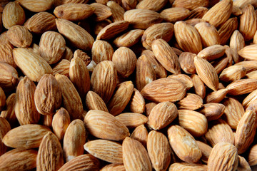 Fototapeta premium Close-up photo of fried nuts texture