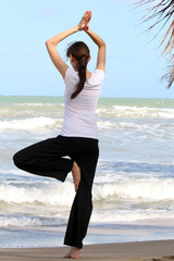 Yoga auf dem Strand