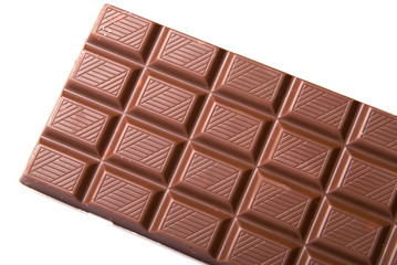 tasty chocolate on white background
