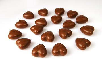 chocolate candy in the form of heart