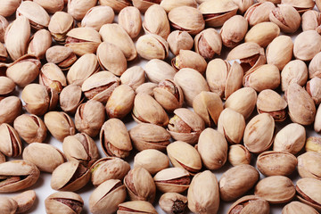 Close up of roasted pistachio nuts
