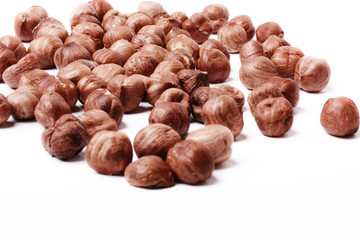 Close up of roasted filbert nuts