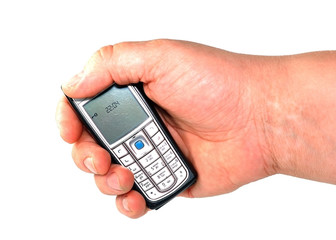 Hand isolated on a white background..