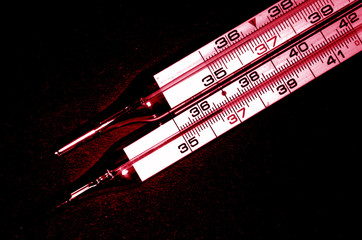 red thermometers