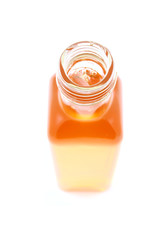 bottle of olive oil isolated on white