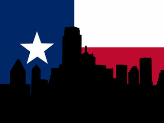 Dallas with Texan flag