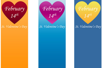 Valentines day banners