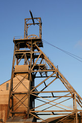 Winder unit at an abandoned tin mine, Cornwall