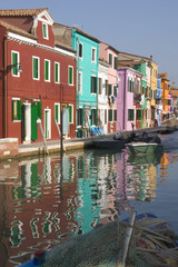 Fototapeta na wymiar Kolorowe domy Burano - Wenecja