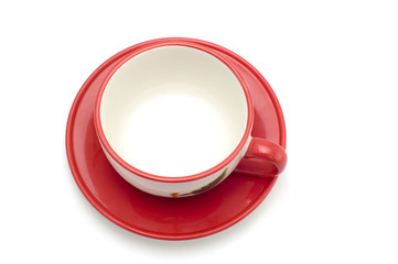 object on white - kitchen utensil - tea cup and saucer