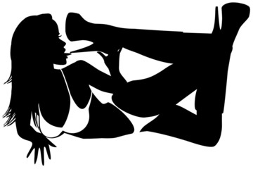 Sexy Girl mit Stiefeln