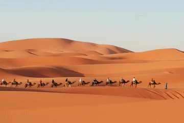 Papier peint photo autocollant rond Sécheresse Désert du Sahara