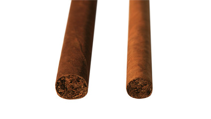 The Cuban cigar it is isolated on a white background