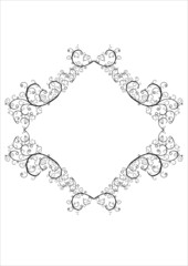 Floral frame (isolated) 
