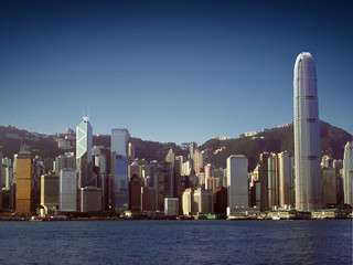 Obraz premium Hong Kong Skyline (View from Tsim Sha Tsui / Kowloon)