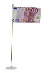 A flag consisting of banknote 500 euro
