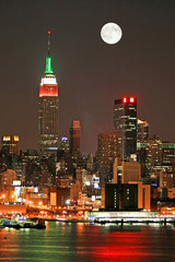 Manhattan Skyline at Christmas Eve, New York City