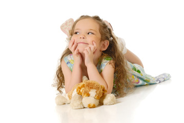 The child with a toy dog - 5717885