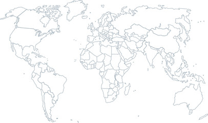 Fototapeta na wymiar weltkarte, world map