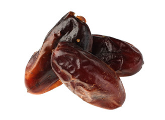 Date brown fruit isolated on white background