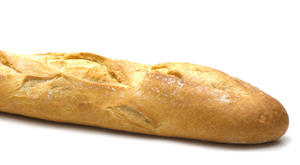 baguette on white background