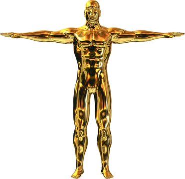 Hell-Goldene Body-Building Statue