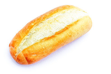 Plain white roll isolated on white