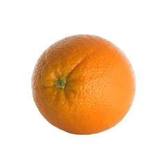 Single orange isolated on white