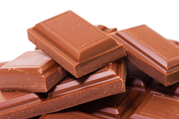 Chocolate close-up. Junk food image series