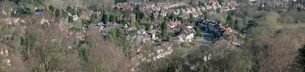 Fototapeta na wymiar Suburbs of birmingham, england uk housing.