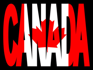 Canada text with flag