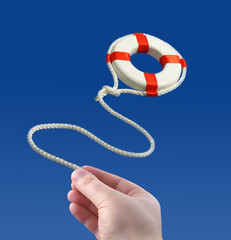 Flying life preserver for help