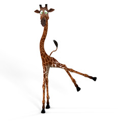 Rendered Image of a really cute giraffe.with Clipping Path