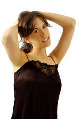 Fototapeta premium biancheria intima marrone femminile sensuale
