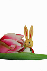 Osterhase mit Tulpe