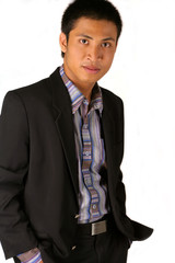 a man from asia in pose