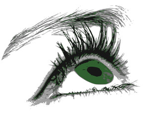 oeil vert