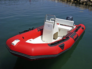 Red Inflatable Boat in Majorca