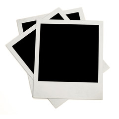 Black instant photos isolated on a white