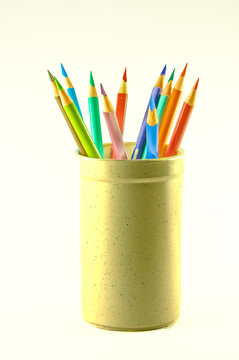 Cup of Colored Pencils