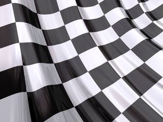 Glossy Flag of End of Race