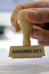 Stempel Anmeldung